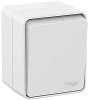 Переключатель накладной Systeme Electric AtlasDesign Profi54 1-кл. проходной IP54 белый картинка
